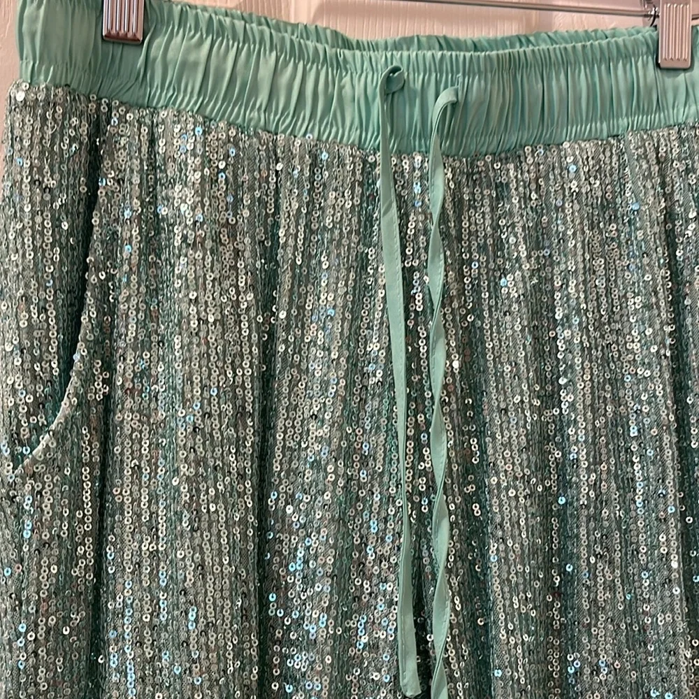 Judith March Small jogger pants. Turquoise - Picture 2 of 8